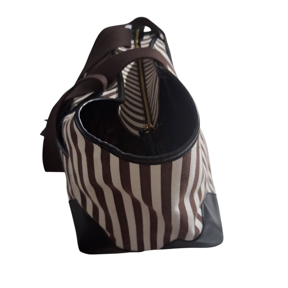 Henri Bendel NY Striped Canvas Pet Dog Cat Carrier Preppy Tote Shoulder Bag 14" - Picture 8 of 16